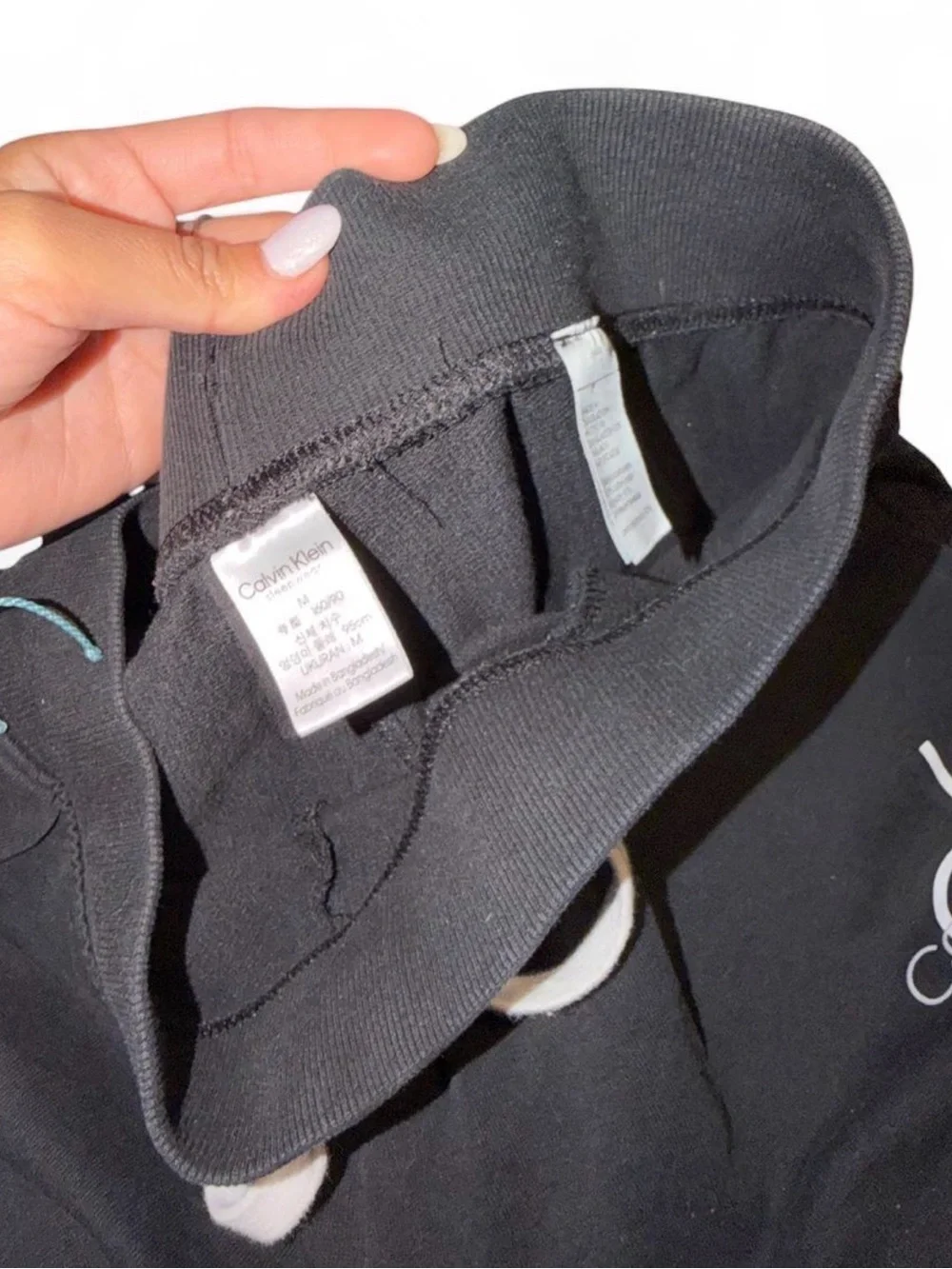 Calvin Klein Black Logo Jogger Sweatpants with Drawstring